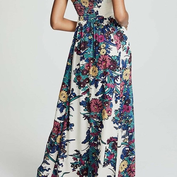 Free People Through the Vine Floral Maxi Dress in Ivory Combo Size XS - Picture 2 of 16